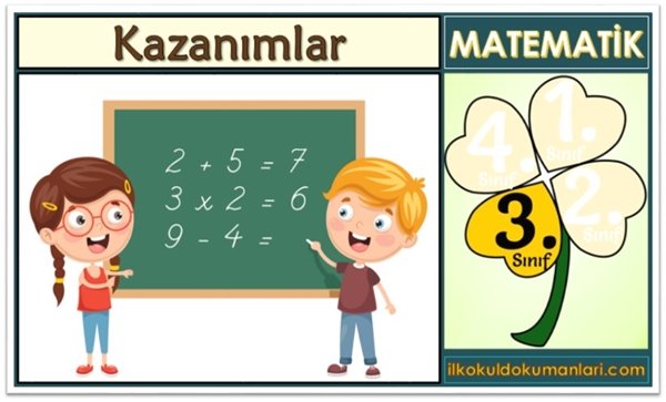 3. Sınıf Matematik Kazanımları